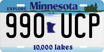 MN license plate 990UCP