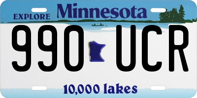 MN license plate 990UCR