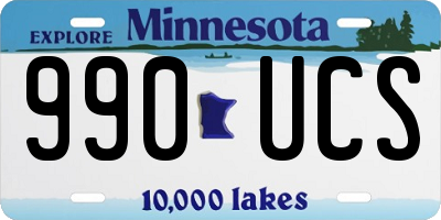 MN license plate 990UCS
