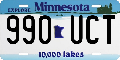 MN license plate 990UCT