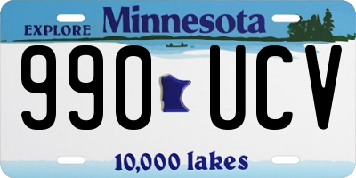 MN license plate 990UCV