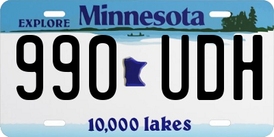 MN license plate 990UDH
