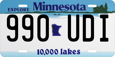 MN license plate 990UDI
