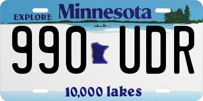 MN license plate 990UDR