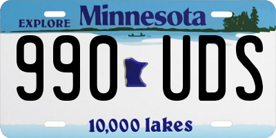 MN license plate 990UDS