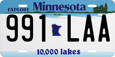 MN license plate 991LAA