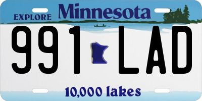 MN license plate 991LAD
