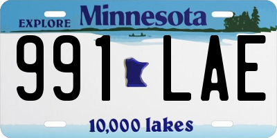 MN license plate 991LAE