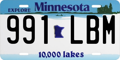 MN license plate 991LBM
