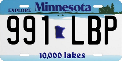 MN license plate 991LBP