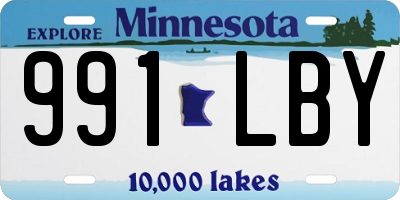 MN license plate 991LBY