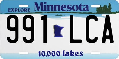 MN license plate 991LCA