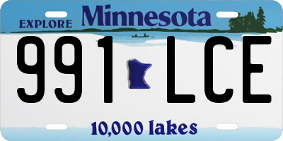 MN license plate 991LCE