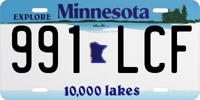 MN license plate 991LCF