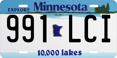 MN license plate 991LCI