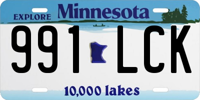 MN license plate 991LCK