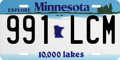 MN license plate 991LCM
