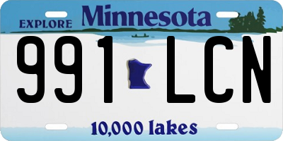 MN license plate 991LCN