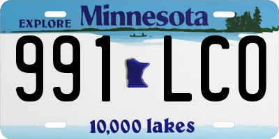 MN license plate 991LCO
