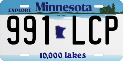 MN license plate 991LCP