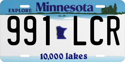 MN license plate 991LCR