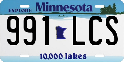 MN license plate 991LCS