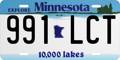 MN license plate 991LCT