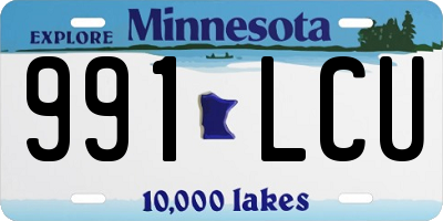 MN license plate 991LCU
