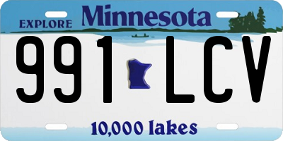 MN license plate 991LCV