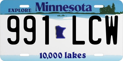 MN license plate 991LCW