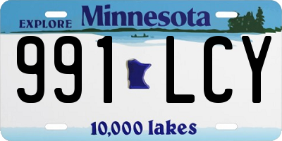 MN license plate 991LCY