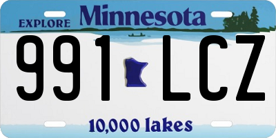MN license plate 991LCZ