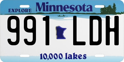 MN license plate 991LDH