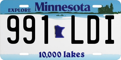 MN license plate 991LDI