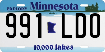 MN license plate 991LDO