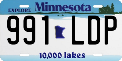 MN license plate 991LDP
