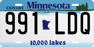MN license plate 991LDQ