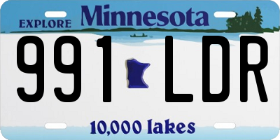 MN license plate 991LDR
