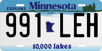 MN license plate 991LEH