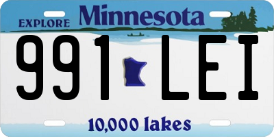MN license plate 991LEI