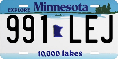 MN license plate 991LEJ