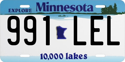 MN license plate 991LEL