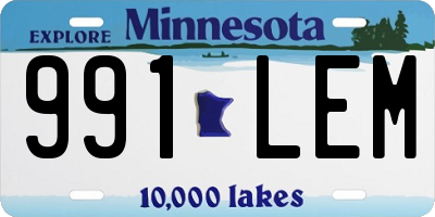 MN license plate 991LEM