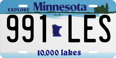 MN license plate 991LES