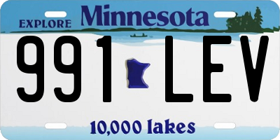 MN license plate 991LEV