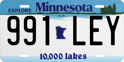 MN license plate 991LEY
