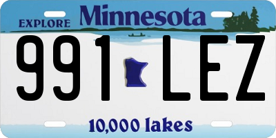 MN license plate 991LEZ