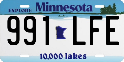 MN license plate 991LFE