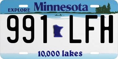 MN license plate 991LFH