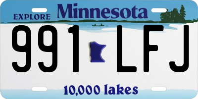 MN license plate 991LFJ